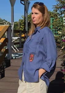 Lniana koszula damska oversize Luzi – Nature Touch