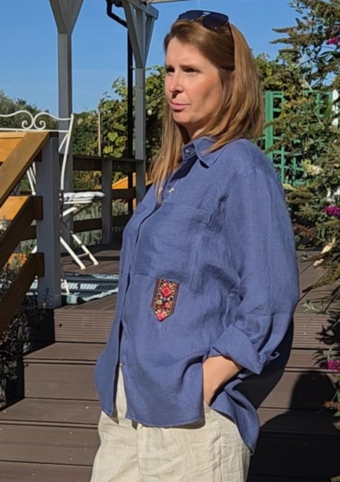 Lniana koszula damska oversize Luzi – Nature Touch