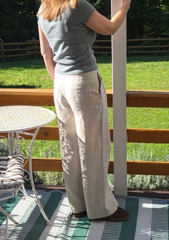 Lniane spodnie damskie