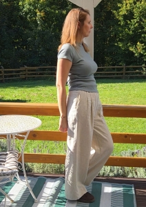 Lniane spodnie damskie